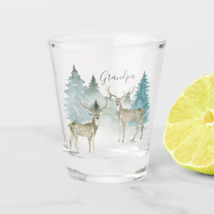 Verre A Shot Deux cerfs-volants personnalisés dans le bois