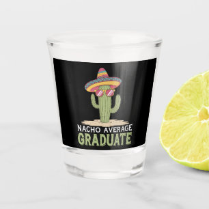 Verre A Shot Diplômé Nacho Moyen Cactus Graduation Mexicain
