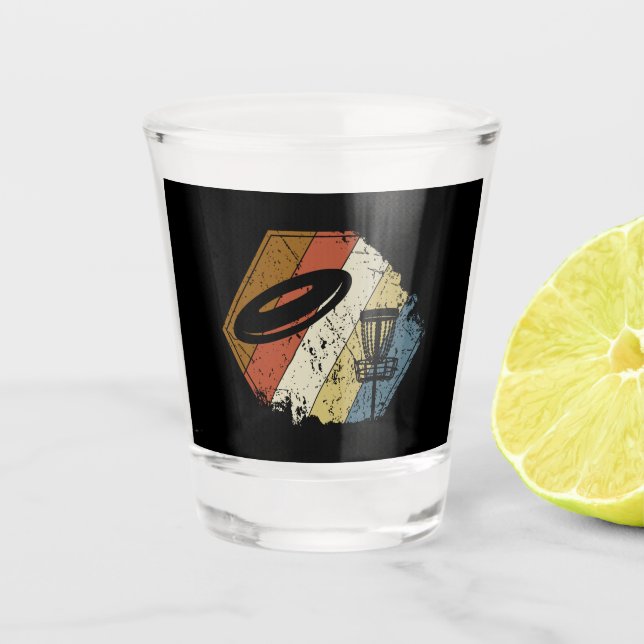 Verre A Shot Disque Golf Panier Rétro (Devant)