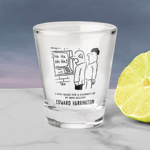 Verre A Shot Distributeur de billets se moque du client Cartoon