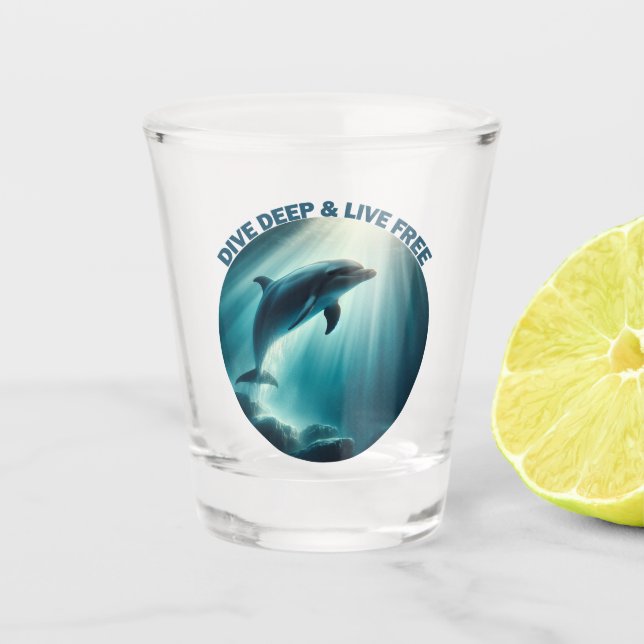 Verre A Shot Dive Deep Live Dolphin gratuit (Devant)