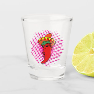 Verre A Shot Divine Poivrée Kawaii Rose Spirale Chaude