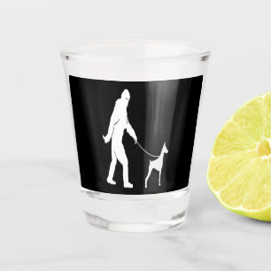 Verre A Shot Doberman Gift Les gens ensemble Doberman marcher