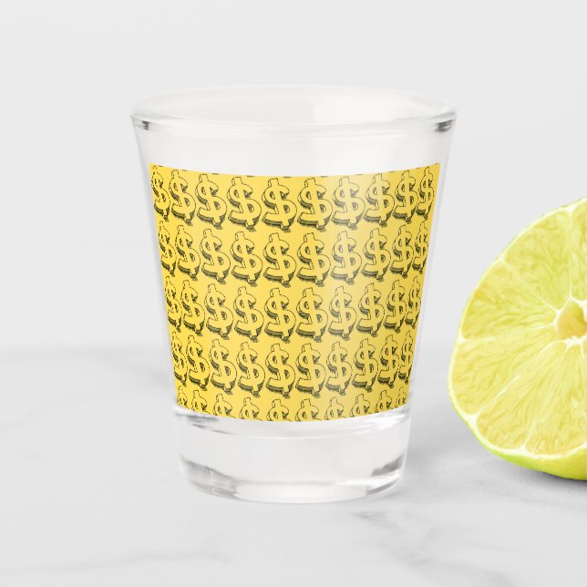 Verre A Shot dollar or (Devant)