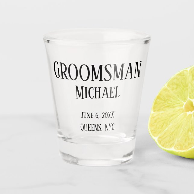 Verre A Shot Don Groomsman personnalisé (Devant)