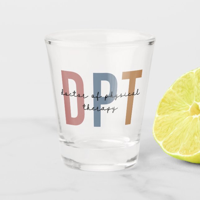 Verre A Shot DPT Docteur en physiothérapie (Devant)