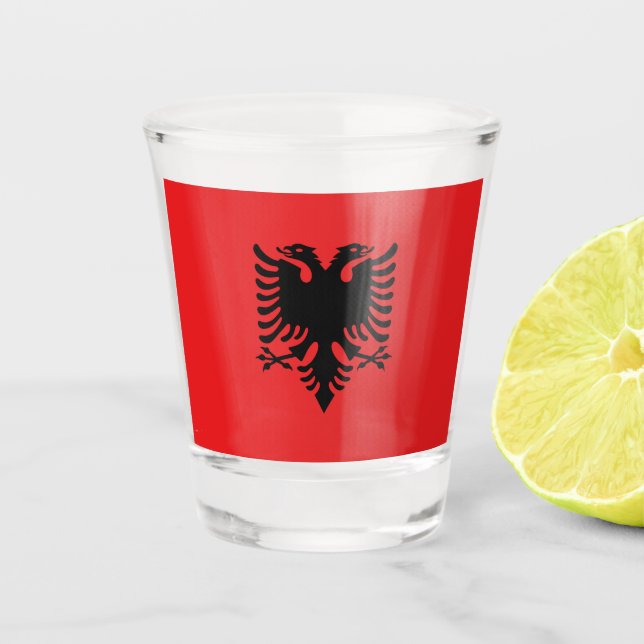 Verre A Shot Drapeau Albanie (Devant)