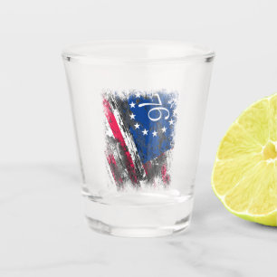 Verre A Shot Drapeau Betsy Ross 1776 4 juillet patriotique