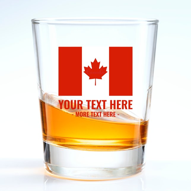 Verre A Shot Drapeau canadien rouge et blanc du Canada (canada canadian flag maple leaf shot glass)