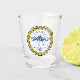Verre A Shot Drapeau de Boston, Massachusetts
