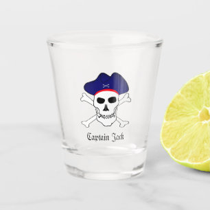 Verre A Shot Drapeau de Captain Jack & Pirates, Crâne / Boisson