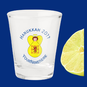 Verre A Shot Drapeau de Hanukkah ange Lion Rampant écossais per