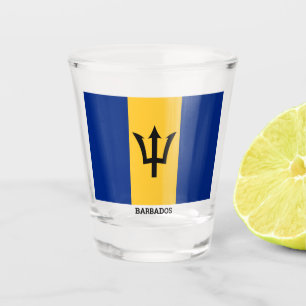 Verre A Shot Drapeau de la Barbade