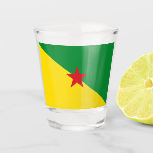 Verre A Shot Drapeau de la Guyane