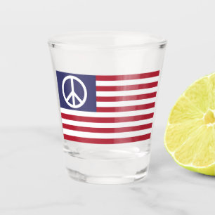 Verre A Shot Drapeau de la paix des États-Unis