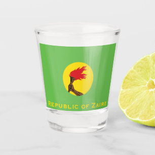 Verre A Shot Drapeau de la République du Zaïre (RDC)