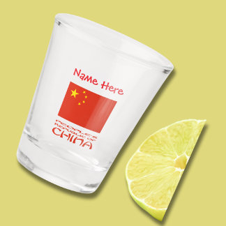 Verre A Shot Drapeau de la République populaire de Chine person