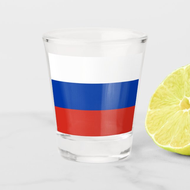 Verre A Shot Drapeau de la Russie (Devant)