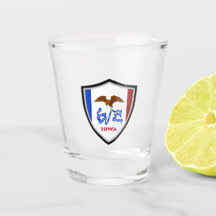 Verre A Shot Drapeau de l'Iowa