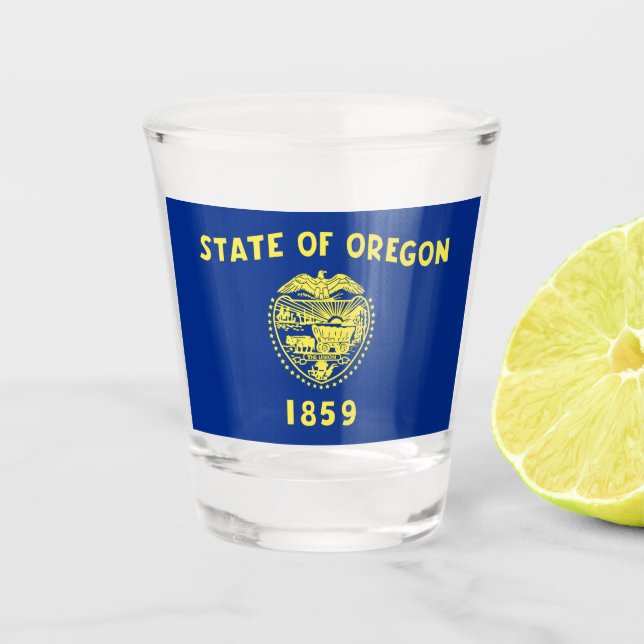 Verre A Shot Drapeau de l'Oregon (Devant)