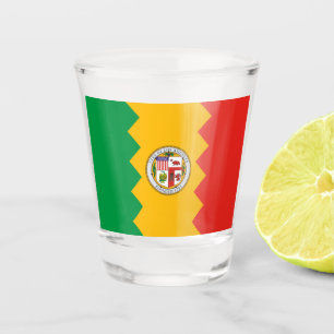 Verre A Shot Drapeau de Los Angeles (Californie, USA)