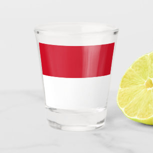 Verre A Shot Drapeau de Monaco