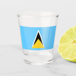 Verre A Shot Drapeau de Sainte-Lucie (Sainte-Lucie) (Caraïbes)