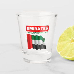 Verre A Shot Drapeau des Émirats arabes unis patriotique