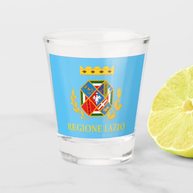 Verre A Shot Drapeau du Latium (Italie) (Devant)