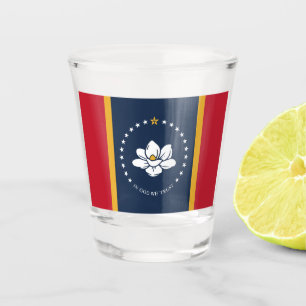 Verre A Shot Drapeau du Mississippi - Nouveau Drapeau de Magnol