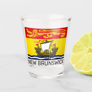 Verre A Shot Drapeau du Nouveau-Brunswick, Canada