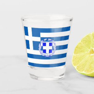 Verre A Shot Drapeau grec
