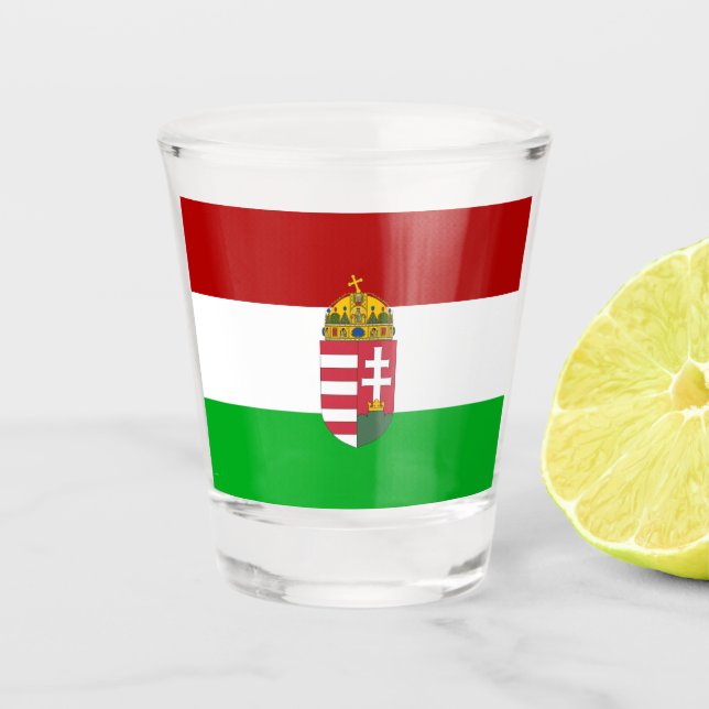 Verre A Shot Drapeau hongrois (Devant)