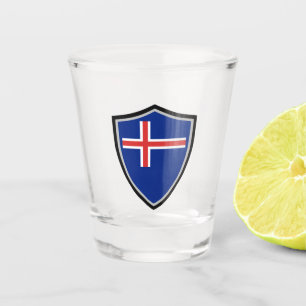 Verre A Shot Drapeau islandais