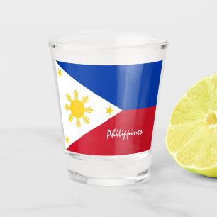 Verre A Shot Drapeau philippin & patriote des Philippines