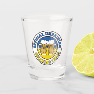 Verre A Shot Drapeau potable ukrainien d'équipe de l'Ukraine