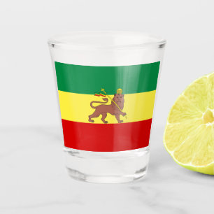 Verre A Shot Drapeau rastafarien (Rastafarianisme) (Rasta)