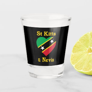 Verre A Shot Drapeau Saint-Kitts-Et-Nevis Indépendance Caraïbes