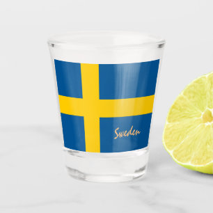 Verre A Shot Drapeau suédois & Pays suédois patriote / sport 