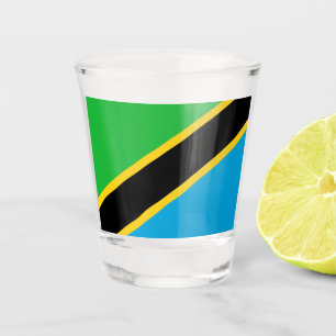 Verre A Shot Drapeau tanzanien