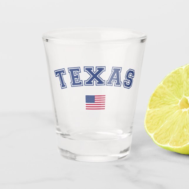 Verre A Shot Drapeau Texas State USA (Devant)
