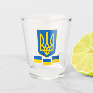 Verre A Shot Drapeau ukrainien & Ukraine pays patriote / sports