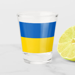 Verre A Shot Drapeau ukrainien (Ukraine) Tiré