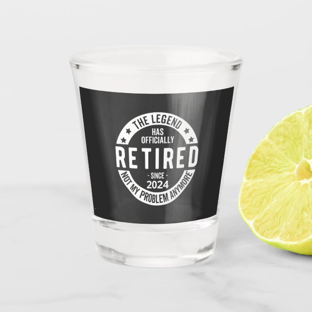 Verre A Shot drôle de retraite 2024 (Devant)