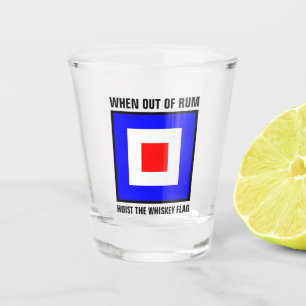 Verre A Shot Drôle de signal de whisky maritime international