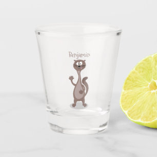 Verre A Shot Drôle dessin animé en toile
