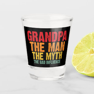 Verre A Shot drôle grand-père homme mythe légende