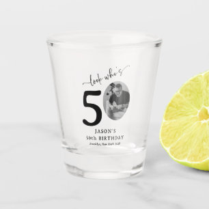 Verre A Shot Drôle 'Look Who's 50' élégant 50e anniversaire
