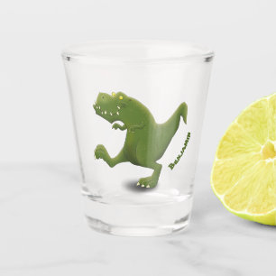 Verre A Shot Drôle T rex dinosaure dessin animé humour