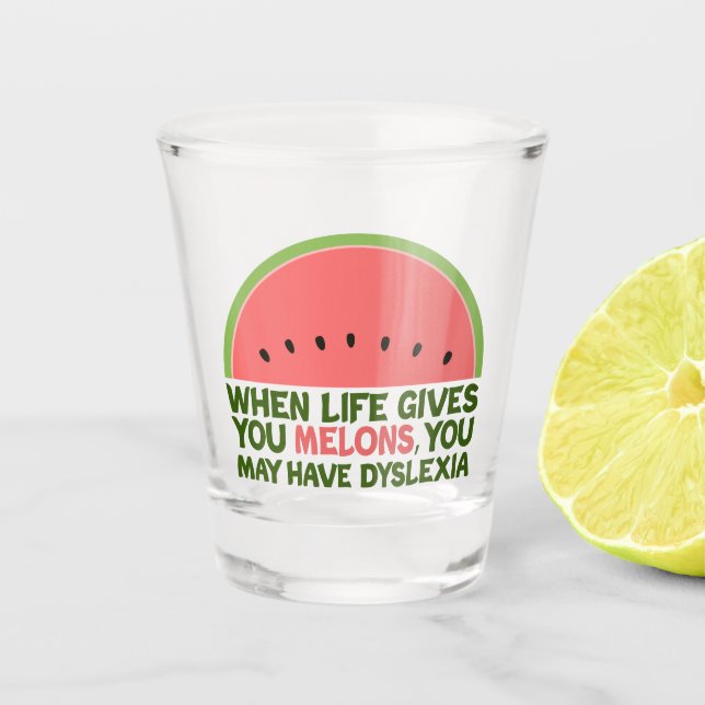 Verre A Shot Dyslexie drôle (Devant)